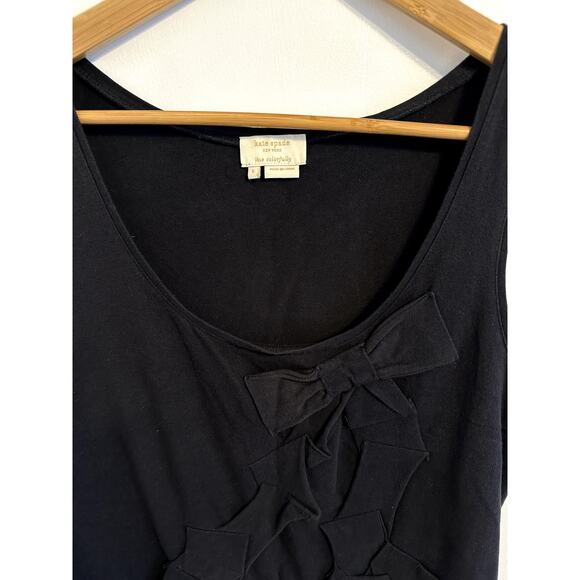 Kate Spade tank top blouse with fabric bow detail size large - Picture 3 of 4